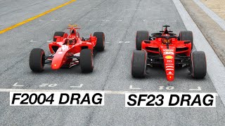 Ferrari F1 2023 DRAG EDITION vs Ferrari F1 2004 DRAG EDITION  Special Stage Route X555 [upl. by Edee710]