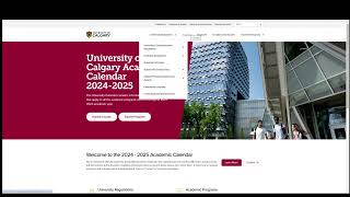 Introduction to the NEW University of Calgary Academic Calendar [upl. by Willcox256]