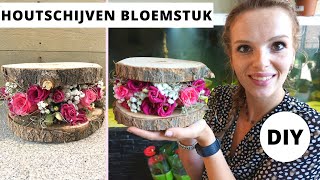 HOUTSCHIJVEN BLOEMSTUK🌸☀️  Cursus Bloemschikken  Les 17 [upl. by Cryan]