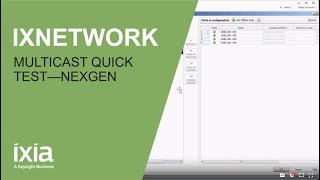 IxNetwork Multicast QuickTest  NextGen [upl. by Adirf]