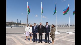 Ilham Aliyev and members of his family visited the Alley of Martyrs and the National Flag Square [upl. by Saied]