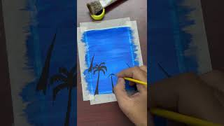 Watercolor painting of landscape  Step by step watercolor for beginners shorts [upl. by Rodmun900]