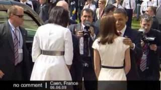 Obama arrives in Normandy for DDay anniversary [upl. by Gayleen307]