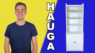 HAUGA High Cabinet with 2 Doors IKEA Tutorial [upl. by Rol908]