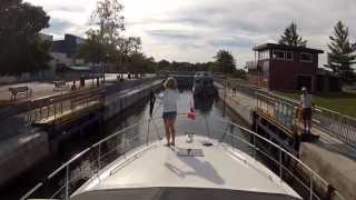 Boat Ride To and Through Fenelon Falls Lock [upl. by Ahtekahs]