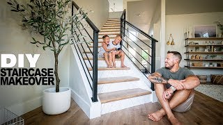 DIY Staircase Makeover [upl. by Gainer393]