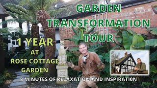 Garden Transformation Tour  A Year at Rose Cottage Garden [upl. by Tower436]