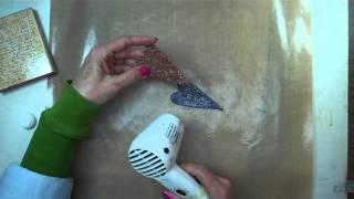 How to stamp dimensional designs into melted embossing powder [upl. by Ynohta]