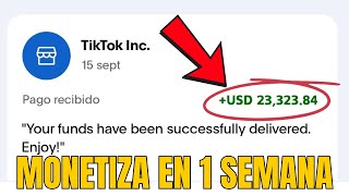 Como ganar dinero en tiktok subiendo videos en latinoamerica 2024 [upl. by Trinity]