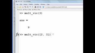 Cómo hacer funciones escalares y vectoriales en Matlab 0017 [upl. by Ynor]