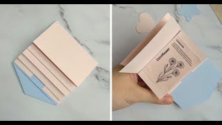 How to Make Waterfall Card with Template  Card Making Tutorials [upl. by Hcire]