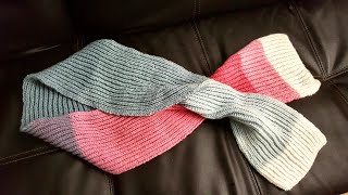 Fishermans rib scarf in 1 color a Knittycats Knits Project [upl. by Ramin]