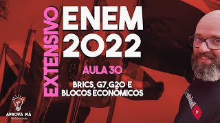 🔴 GEOPOLÍTICA  Blocos Econômicos BRICS G7 E G20  GEOGRAFIA AULA 30  EXTENSIVO ENEM 2022 [upl. by Horter]