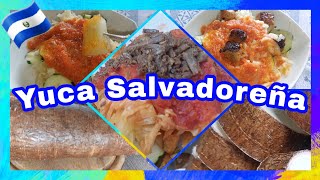 PREPARANDO YUCA CON CHICHARRONES salvadoreña COMO HACER YUCA ELSALVADOR salvadoreños TIPICO DELI [upl. by Ratib137]