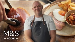 Honey Glazed Gammon with Bonfire Beans  MampS FOOD [upl. by Cherish]