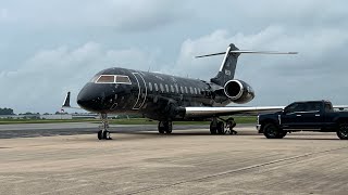 Bombardier Global Express N82EM Stunning Livery Landing At Chester County Airport [upl. by Netloc404]