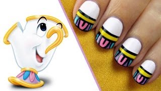 Beauty and the Beast Nail Art Tutorial  CutePolish  Disney Style [upl. by Erdnoid]