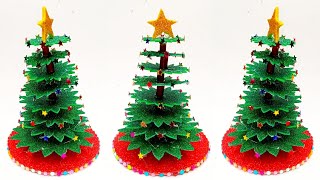 DIY Christmas Tree How To Make Easy Christmas Trees With Gliter Paper Seema Art and Craft [upl. by Uella]