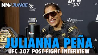 Julianna Peña Not Impressed by Kayla Harrison Prefers Amanda Nunes Trilogy Next  UFC 307 [upl. by Llewxam215]