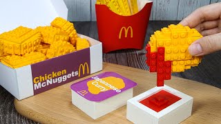 Super Crispy LEGO Chicken McNuggets with Dipping Sauces  McDonalds Fast Food [upl. by Ecylahs]