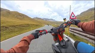 Passo dello Stelvio 2024 test ride ktm sxf 450 and aprilia tuareg 660 [upl. by Walli]