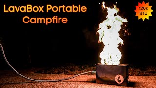 Ammo Can Firepit with a 3 Foot Tall Flame  LavaBox Campfire [upl. by Brozak]