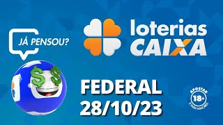 Loterias CAIXA  Loteria Federal  28102023 [upl. by Dickey]