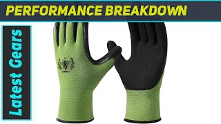 6 Pairs Garden Gloves with Grip Latex Coated Working Gloves Medium Size [upl. by Olmsted]