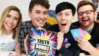 Dan and Phil play TRUTH BOMBS with Tom and Hazel [upl. by Nnaed85]