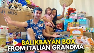 ITALIAN GRANDMA SENDS HUGE BALIKBAYAN BOX TO PHILIPPINES [upl. by Atinrahs]