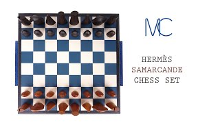 Hermes Samarcande Chess Set Sycamore Mahogany Crocodile Handle • MIGHTYCHIC • [upl. by Lyrej]