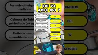 Quiz  Qui va avec qui  Chimie ⚗️ Teste tes connaissances en science  quiz quizenfrançais test [upl. by Rep489]