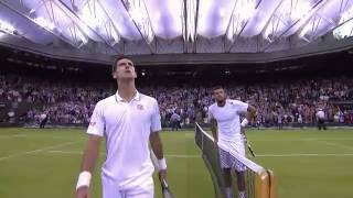 Djokovic hits one of the great returns of all time  Wimbledon 2014 [upl. by Spada]