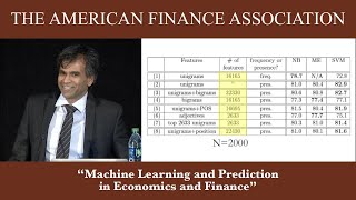 Machine Learning and Prediction in Economics and Finance [upl. by Jacki]