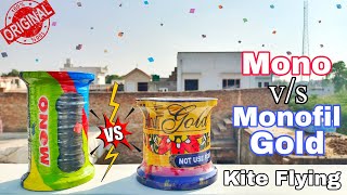 Mono VS Monofil gold  Full Fun 🤣  Kite Flying 2024  best Manjha 2024  kites Flying [upl. by Aelat]