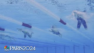 Underwater cam Team USAs world record in womens medley relay  Paris Olympics  NBC Sports [upl. by Syhr]