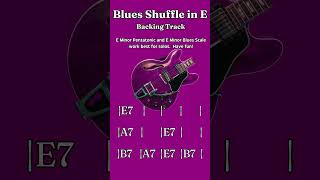 Blues Shuffle in E  Guitar Backing Trackbluesbackingtrack backingtrack [upl. by Sheri]