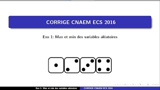 Corrigé Cnaem ECT 2016 exo 1 [upl. by Franni793]