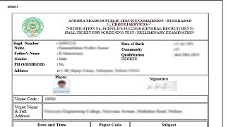 How to Download APPSC Group 1 Hallticket 2017 [upl. by Sneed]