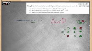 Kombinatorik  Ohne Zurücklegen und ohne Reihenfolge ★ Übung 2 [upl. by Giffer]