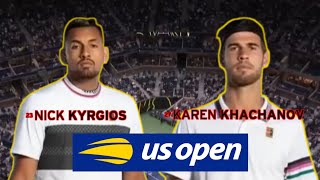 Nick Kyrgios vs Karen Khachanov  US OPEN 2022 [upl. by Emilia521]