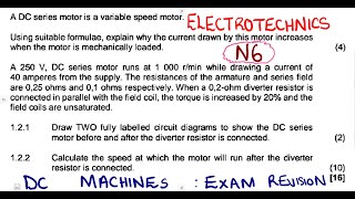 Electrotechnics N6 DC Machines Exam November 2023 mathszoneafricanmotives [upl. by Mohsen383]