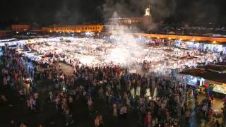 Timelapse of Djemaa El Fna Square in Marrakech Morocco [upl. by Ailegra]