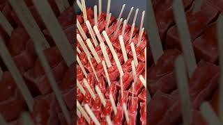 Making strawberry paletas with the Emerymark EMP200 machine paletas icepops paletamachine [upl. by Alilad]