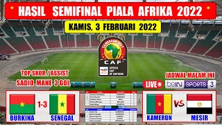 Hasil Semifinal Piala Afrika 2022 Tadi Malam  BURKINA PASO VS SENEGAL [upl. by Nerrat88]