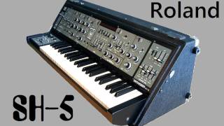 ROLAND SH5 Analog Synth 1976  DEMO [upl. by Annavahs]