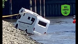 Wohnmobil Bergung Elbe Hamburg Germany bergung hamburg feuerwehr wohnmobil [upl. by Quintina]