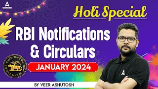 RBI Notifications amp Circulars for January 2024  RBI Notification 2024  By Veer Ashutosh [upl. by Woolley]