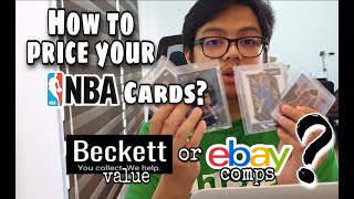 How to Price your NBA cards  My NBA Card Price Guide  Beckett Value or eBay Comps [upl. by Okia]