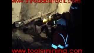 Thread Bar Bolt Installation for underground mining support [upl. by Haywood]